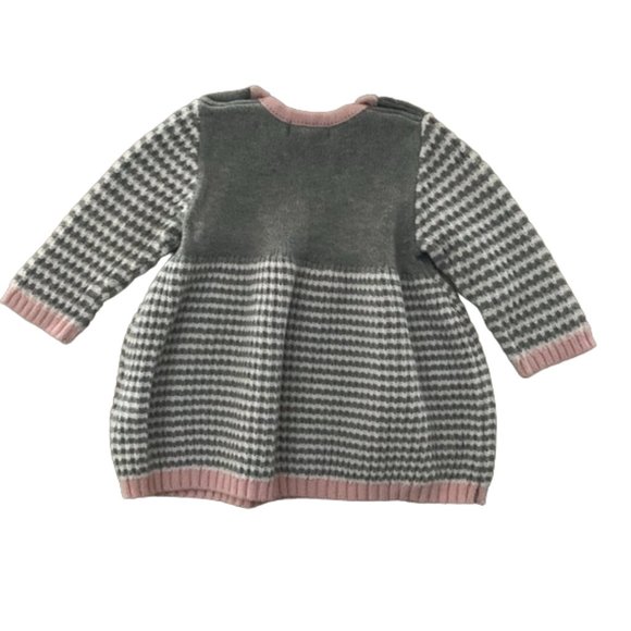 Joe Fresh Stripe Ribbed Knit Sweater Dress 3-6 Months - Picture 3 of 9
